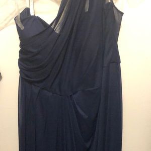 Davids Bridal Navy Bridesmaid Dress